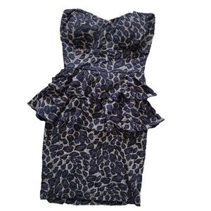 Strapless Mini dress cheetah print size small Bloom party dress